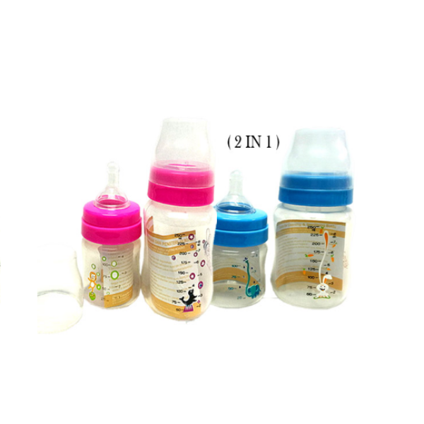 BEE SON FEEDING BOTTLE  2 IN 1 ASSORTED 80513 100ML+250ML