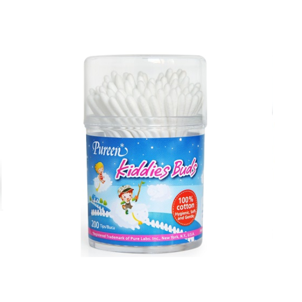PUREEN KIDDIES COTTON BUDS DRUM 200'S