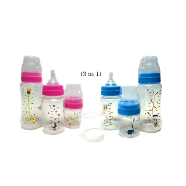 BEE SONFEEDING BOTTLE 3 IN 1 ASSORTED 80515 100ML+250ML+330ML