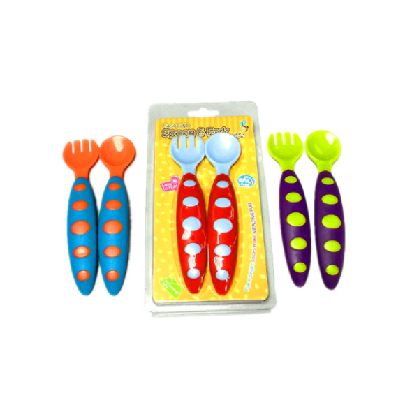 BEE SON BABY SPOON & FORK(BPA) ASSORTED 80424